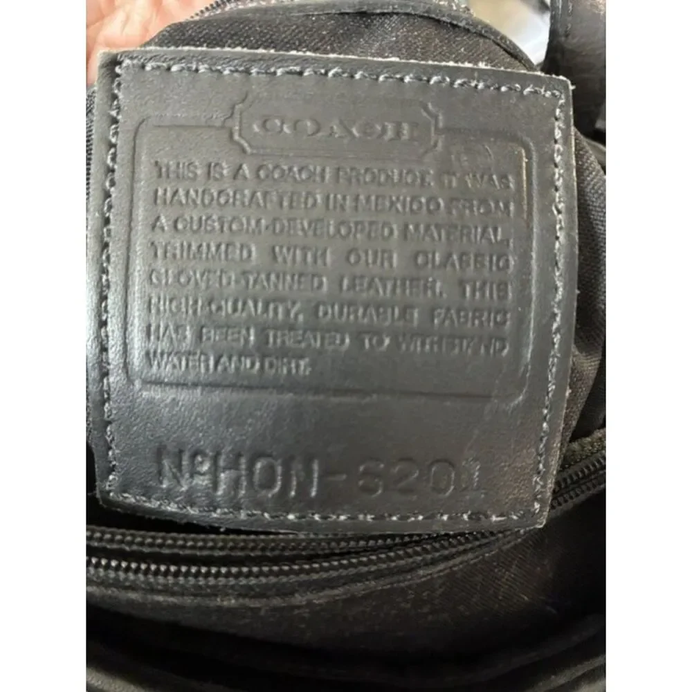Vintage Coach Neo Lunch Tote Black Neoprene Leather Trim Bag 6201 EUC